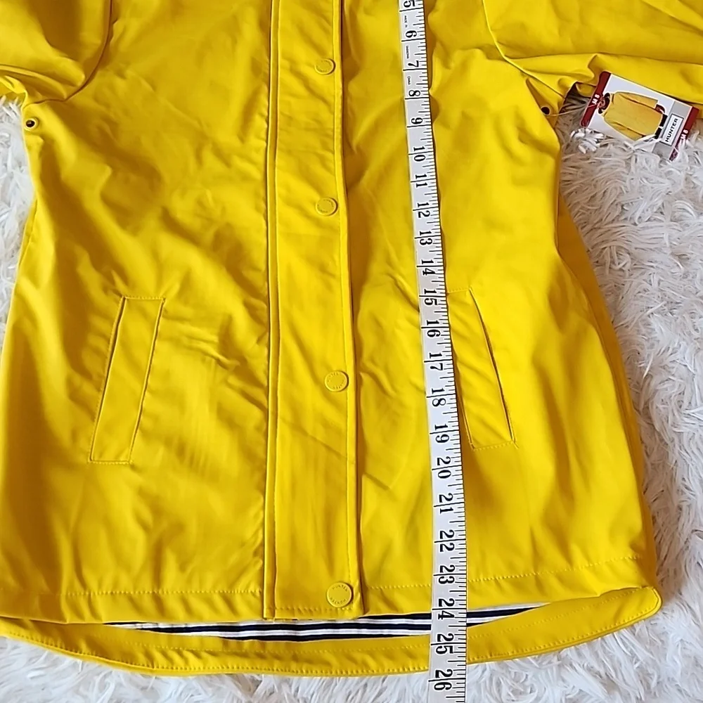 Hunter Kids Bright Yellow Hooded Raincoat Jacket  Brand New
